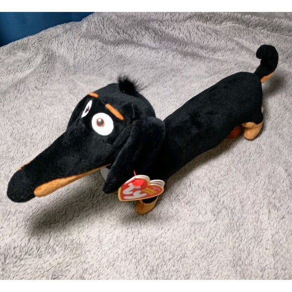 TY Beanie Baby 12” Medium "Buddy" Dachshund Dog Secret Life of Pets Plush NWT - Picture 5 of 16